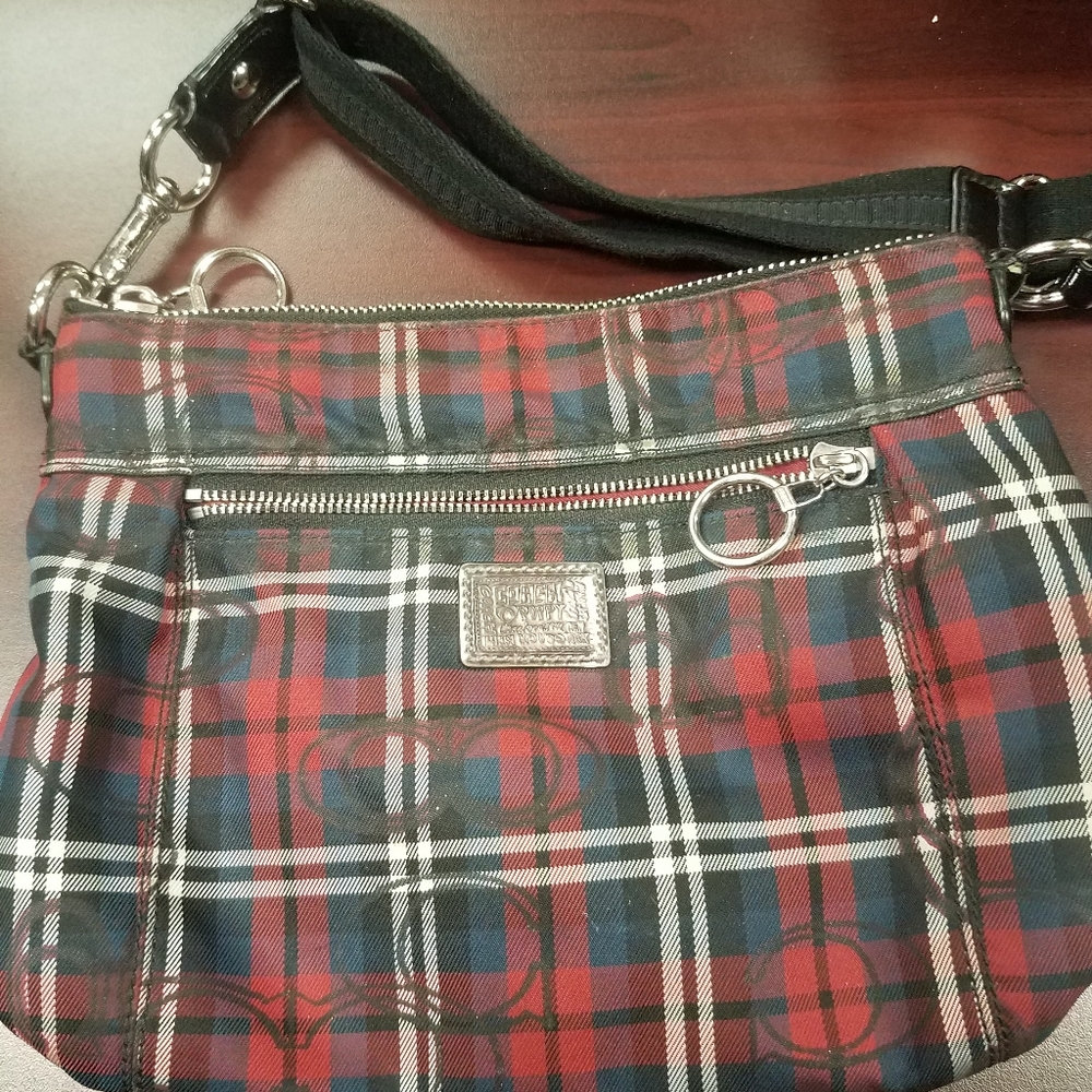 Coach poppy plaid crossbody - Picture 6 of 8